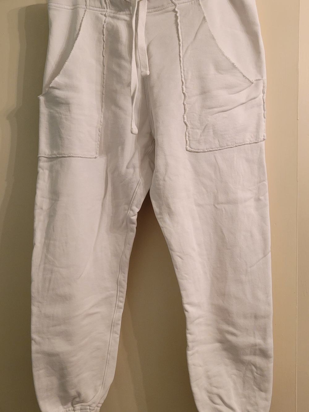 Frank & Eileen White Drawstring Jogger Pants